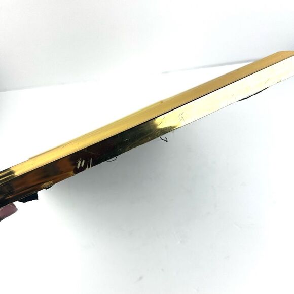 Vintage African Handmade Banana Leaf Tribal Dancing Art Photo in Gold Frame - Picture 5 of 9